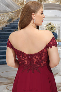 Zara A-line Off the Shoulder Asymmetrical Chiffon Homecoming Dress With Beading XXBP0020582