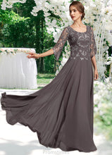 Load image into Gallery viewer, Nyasia A-Line Scoop Neck Floor-Length Chiffon Lace Mother of the Bride Dress With Beading Sequins XXB126P0015036