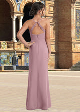 Load image into Gallery viewer, Karissa A-Line Chiffon Floor-Length Junior Bridesmaid Dress dusty rose XXBP0022856