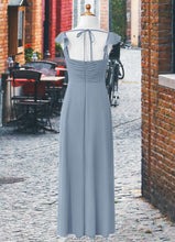 Load image into Gallery viewer, Kimberly A-Line Sweetheart Neckline Chiffon Floor-Length Junior Bridesmaid Dress dusty blue XXBP0022869