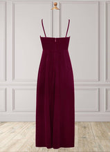 Load image into Gallery viewer, Laila A-Line Velvet Floor-Length Junior Bridesmaid Dress Cabernet XXBP0022870