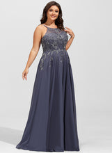 Load image into Gallery viewer, Scoop Anastasia With Prom Dresses Floor-Length Lace A-Line Chiffon Sequins