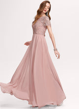 Load image into Gallery viewer, Lace Giselle Scoop Chiffon Prom Dresses A-Line Floor-Length