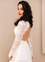 Load image into Gallery viewer, A-Line Chiffon Dress Nathalia Wedding Dresses Floor-Length Wedding V-neck Lace