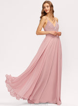 Load image into Gallery viewer, A-Line Selena Prom Dresses Lace V-neck Floor-Length Chiffon