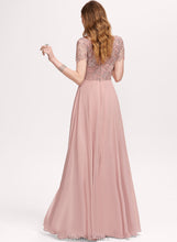 Load image into Gallery viewer, Lace Giselle Scoop Chiffon Prom Dresses A-Line Floor-Length