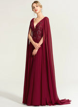 Load image into Gallery viewer, Daphne With Sweep Wedding A-Line V-neck Train Chiffon Lace Wedding Dresses Sequins Dress