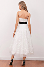 Load image into Gallery viewer, White Midi Homecoming Dresses Lace Viviana Prom Dress