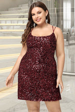 Load image into Gallery viewer, Madilynn Bodycon Scoop Short/Mini Sequin Homecoming Dress With Sequins XXBP0020489