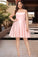 Diya A-line Square Short/Mini Satin Homecoming Dress XXBP0020544