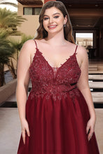 Load image into Gallery viewer, Adeline A-line V-Neck Short/Mini Lace Tulle Homecoming Dress With Sequins XXBP0020498