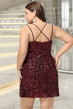 Load image into Gallery viewer, Madilynn Bodycon Scoop Short/Mini Sequin Homecoming Dress With Sequins XXBP0020489