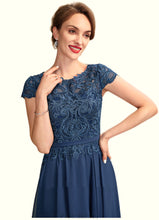 Load image into Gallery viewer, Zoe A-Line Scoop Neck Tea-Length Chiffon Lace Mother of the Bride Dress XXB126P0015032