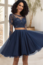 Load image into Gallery viewer, Luna A-line Scoop Short/Mini Tulle Homecoming Dress XXBP0020573
