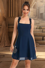 Load image into Gallery viewer, Ellie A-line Square Short/Mini Chiffon Homecoming Dress XXBP0020486