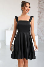 Load image into Gallery viewer, Tiffany A-line Square Short/Mini Satin Homecoming Dress XXBP0020484