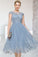 Kassidy A-line Scoop Knee-Length Lace Tulle Homecoming Dress With Sequins XXBP0020579