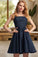 Averie A-line Square Short/Mini Satin Homecoming Dress XXBP0020553
