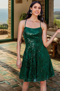 Vera A-line Scoop Short/Mini Sequin Homecoming Dress With Sequins XXBP0020508