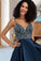 Eileen A-line V-Neck Short/Mini Satin Homecoming Dress With Beading Sequins XXBP0020566