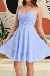 Philippa A-line V-Neck Short/Mini Chiffon Homecoming Dress XXBP0020470