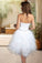 Willow A-line Sweetheart Knee-Length Satin Tulle Homecoming Dress With Beading Cascading Ruffles Appliques Lace Sequins XXBP0020598