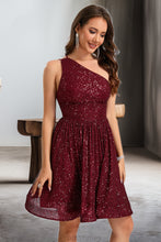 Load image into Gallery viewer, Germaine A-line One Shoulder Short/Mini Sequin Homecoming Dress With Sequins XXBP0020485