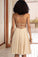 Jenna A-line Square Knee-Length Chiffon Homecoming Dress With Beading Sequins XXBP0020575