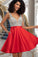Katelynn A-line V-Neck Short/Mini Satin Homecoming Dress With Beading Sequins XXBP0020569