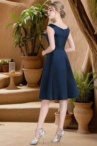 Arabella A-line Scoop Knee-Length Satin Homecoming Dress With Cascading Ruffles XXBP0020595