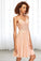 Mya A-line V-Neck Knee-Length Chiffon Lace Homecoming Dress XXBP0020527