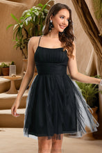 Load image into Gallery viewer, Lucy A-line Scoop Short/Mini Tulle Homecoming Dress With Cascading Ruffles XXBP0020479