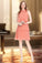 Lexie A-line Scoop Knee-Length Chiffon Homecoming Dress XXBP0020591