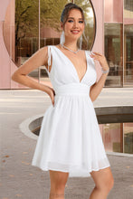 Load image into Gallery viewer, Tatum A-line V-Neck Short/Mini Chiffon Homecoming Dress XXBP0020475