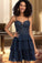 Alice A-line Sweetheart Short/Mini Chiffon Lace Homecoming Dress With Beading Sequins XXBP0020576