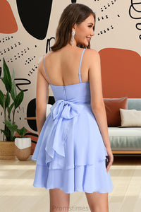 Philippa A-line V-Neck Short/Mini Chiffon Homecoming Dress XXBP0020470
