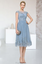 Load image into Gallery viewer, Kassidy A-line Scoop Knee-Length Lace Tulle Homecoming Dress With Sequins XXBP0020579