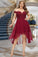 Zara A-line Off the Shoulder Asymmetrical Chiffon Homecoming Dress With Beading XXBP0020582