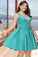 Terri A-line V-Neck Short/Mini Satin Homecoming Dress XXBP0020570