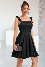 Load image into Gallery viewer, Tiffany A-line Square Short/Mini Satin Homecoming Dress XXBP0020484