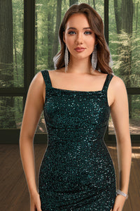Kaylynn Sheath/Column Square Short/Mini Sequin Homecoming Dress XXBP0020476