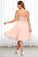 Mya A-line V-Neck Knee-Length Chiffon Lace Homecoming Dress XXBP0020527