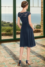 Load image into Gallery viewer, Ariella A-line Scoop Knee-Length Chiffon Lace Homecoming Dress With Bow XXBP0020581