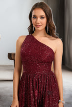 Load image into Gallery viewer, Germaine A-line One Shoulder Short/Mini Sequin Homecoming Dress With Sequins XXBP0020485