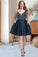 Eileen A-line V-Neck Short/Mini Satin Homecoming Dress With Beading Sequins XXBP0020566