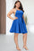 Audrey A-line Square Short/Mini Satin Homecoming Dress XXBP0020567
