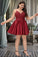 Myah A-line V-Neck Short/Mini Lace Satin Homecoming Dress With Beading XXBP0020554