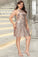 Mckenzie A-line Scoop Short/Mini Sequin Homecoming Dress With Sequins XXBP0020584