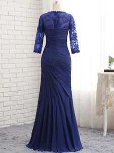 Ariana Trumpet/Mermaid Chiffon Lace Sweetheart 3/4 Sleeves Floor-Length Mother of the Bride Dresses XXBP0020442