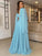 Francesca A-Line/Princess Chiffon Ruffles V-neck Sleeveless Floor-Length Mother of the Bride Dresses XXBP0020452